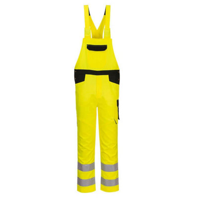Portwest Mens Pw2 Hi-Vis Bib And Brace Overall