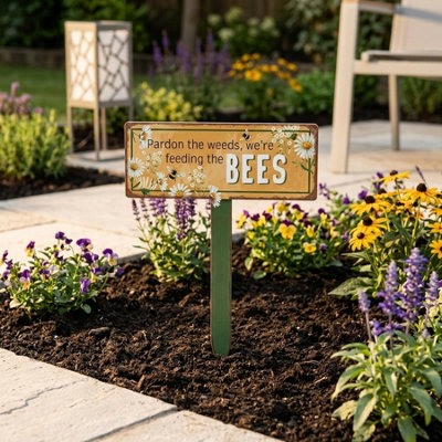 Pardon The Weeds Garden Decorative Stake from B&Q