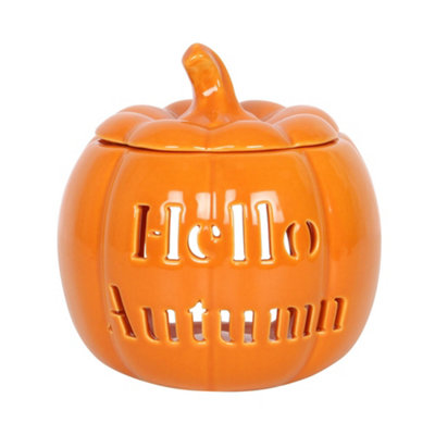 Something Different Hello Autumn Ceramic Pumpkin Oil Burner Orange (One Size) from B&Q