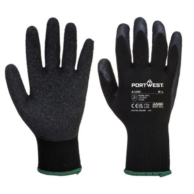 Portwest A100 Latex Grip Gloves from B&Q