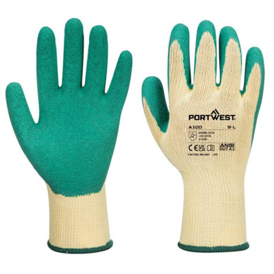 Portwest A100 Latex Grip Gloves from B&Q