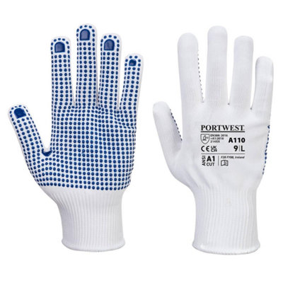 Portwest Unisex Adult A110 Polka Dot Grip Gloves from B&Q