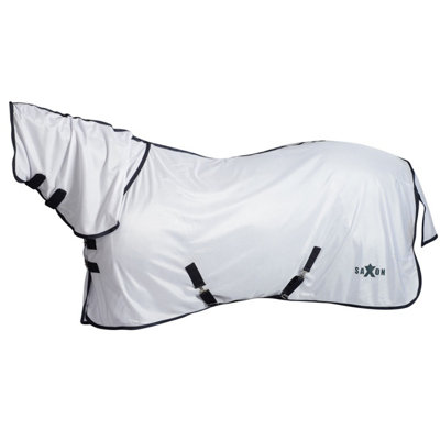 Saxon Mesh Combo Neck Turnout Rug White/navy (5Ft 6In) from B&Q