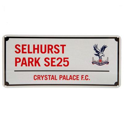 B&Q White/Red Crystal Palace Fc Selhurst Park Se25 Plaque (One ) 40Cm