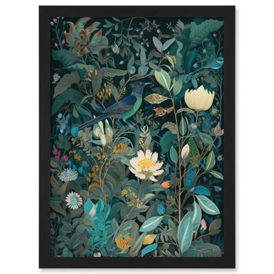 Artery8 Audubon Style Birds In Blooming Wildflower Field Wall Art PrintA4 Size from B&Q