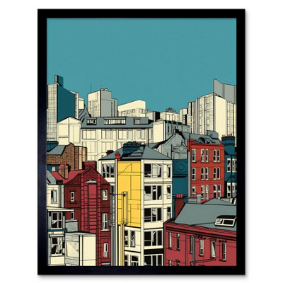 Artery8 Framed Wall Art Manchester City Architecture Styles Cityscape12X16 Inch from B&Q