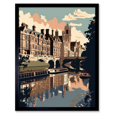 Artery8 Framed Wall Art River Cam And University Of Cambridge Buildings12X16 Inch from B&Q