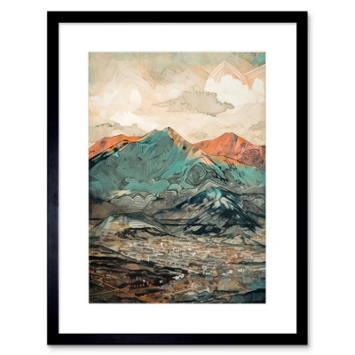 Artery8 Wall Art Print Sunrise In Lienz Austria City Under Mountain Range Artwork Framed 9X7 Inch from B&Q