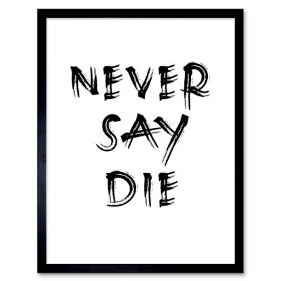 Artery8 Framed Wall Art Exercise Motivation Never Say Die Inspirational Positive Gym Decor Workout Aesthetic12X16 Inch from B&Q