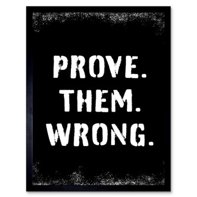 Artery8 Framed Wall Art Exercise Prove Them Wrong Inspirational Positive Motivational Gym Workout Aesthetic12X16 Inch from B&Q
