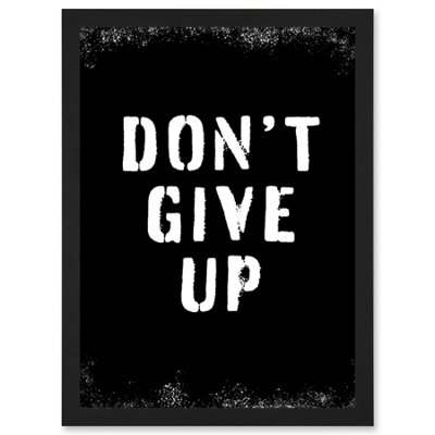 Artery8 Work Out Inspiration Don't Give Up Gym Motivation Living Room Aesthetic Wall Art PrintA4 Size from B&Q