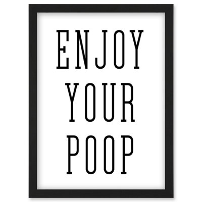 Artery8 Enjoy Your Poop Funny Toilet Bathroom Sign Bathroom Decor Wall Art Wall Art PrintA4 Size