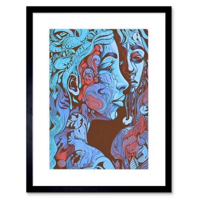 Artery8 Wall Art Print I Am My Mother Modern Folk Art Artwork Framed 9X7 Inch from B&Q