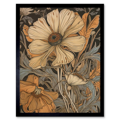 B&Q -  Framed Wall Art Spring Wildflowers Pastel Colour12X16 Inch