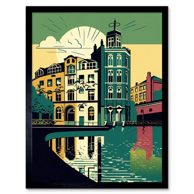 Artery8 Framed Wall Art Leeds City Architecture Waterfront12X16 Inch from B&Q