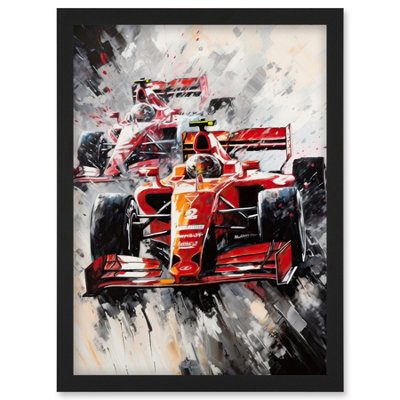 Artery8 Grand Prix Track Circuit Cars Racing Paint Splat Wall Art PrintA4 Size from B&Q