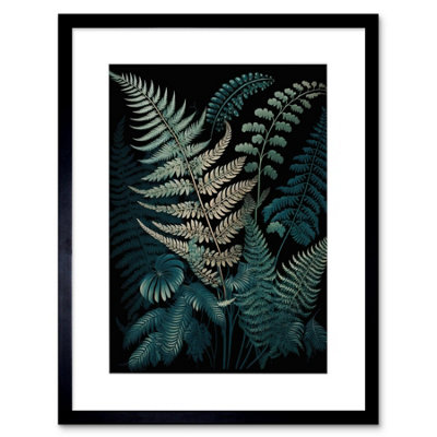 Artery8 Wall Art Print Fern Frond Detailed Botanical Species Artwork Framed 9X7 Inch