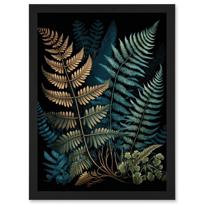Artery8 Detailed Botanical Illustration Fern Frond Species Wall Art PrintA4 Size from B&Q