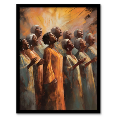 Artery8 African Country Gospel Choir Music Wall Art PrintA4 Size from B&Q
