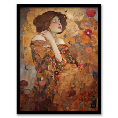 Artery8 The Dreamers Gustav Klimt Inspired Portrait Of A Woman Wall Art PrintA4 Size from B&Q