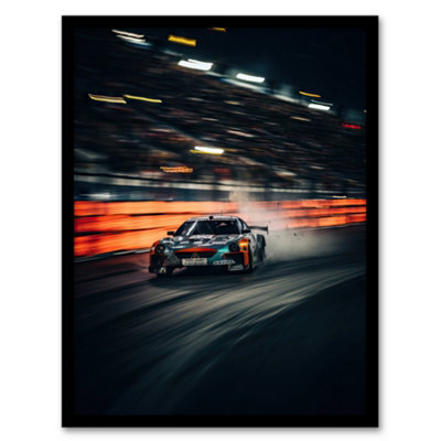 Artery8 Sports Car Challenge Motorsport Racing Circuit For Him Man Cave Wall Art PrintA4 Size from B&Q
