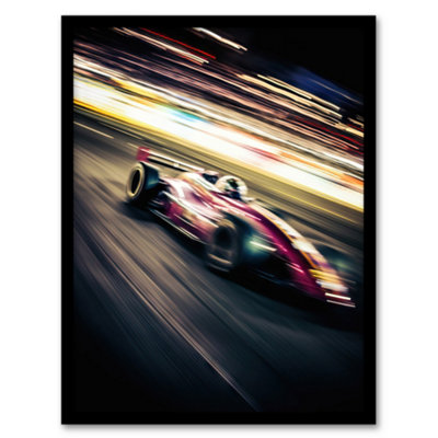 Artery8 Motorsport F1 F2 Speed Blur Photo Action Shot Racing Fan For Him Man Cave Wall Art PrintA4 Size from B&Q