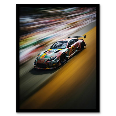 Artery8 Motorsport Sports Car Racing Motion Blur Speed Wall Art PrintA4 Size from B&Q