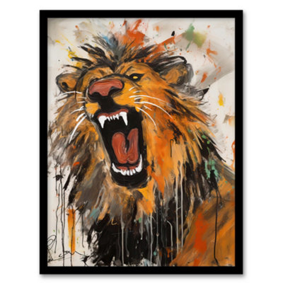 Artery8 The Circus Lion Roars Painting By Tom Jones Wall Art PrintA4 Size from B&Q