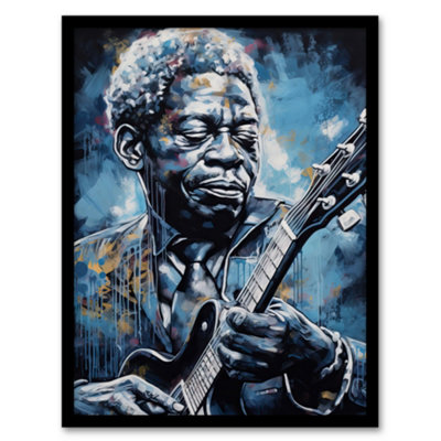 Artery8 Framed Wall Art Gospel Blues Melancholy Chicago Soul Musician12X16 Inch from B&Q