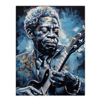 Artery8 Unframed Wall Art Gospel Blues Melancholy Chicago Soul Musician12X16 Inch from B&Q