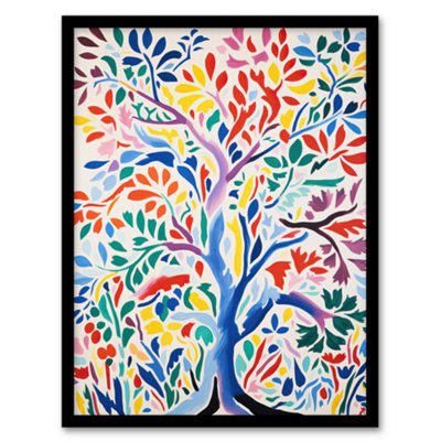 Artery8 Henri Matisse Style Tree Multi Coloured Forest Nature Wall Art PrintA4 Size from B&Q