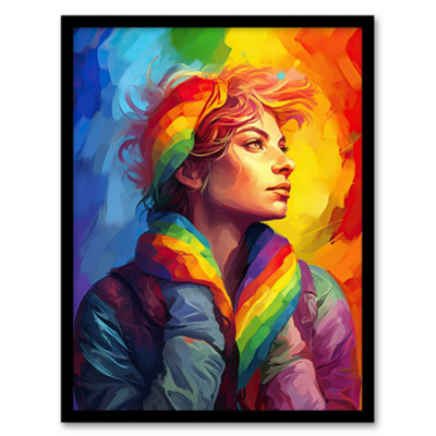 Artery8 Pride In Pride Lgbtqia Rainbow Inclusive Contemporary Wall Art PrintA4 Size from B&Q