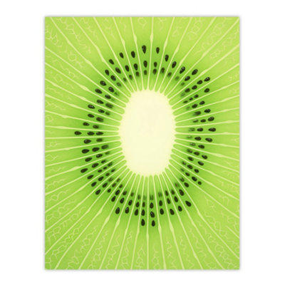 Artery8 Unframed Wall Art Kiwi Fruit Slice Minimalist Kitchen Artwork Interior Decor - 12X16 Inch