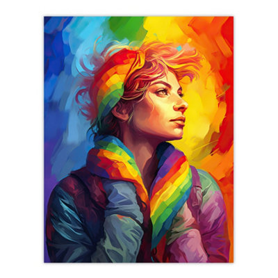 Artery8 Unframed Wall Art Pride In Pride Lgbtqia Rainbow Inclusive Contemporary Artwork12X16 Inch from B&Q