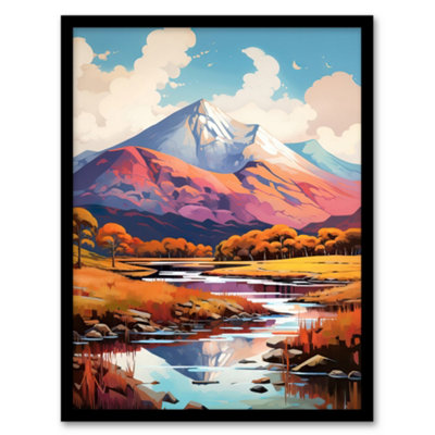 Artery8 Ben Nevis And Glen Nevis Scotland Landscape Painting Tranquil Scene Wall Art PrintA4 Size from B&Q