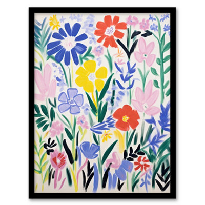 Artery8 Simple Henri Matisse Style Flowers In The Meadow Acrylic Painting Wall Art PrintA4 Size from B&Q