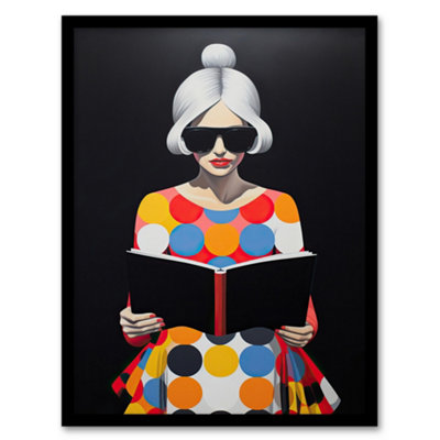 Wee Blue Coo Creative Scholar Book Lovers Fun Bright Living Room Wall Art PrintA4 Size from B&Q