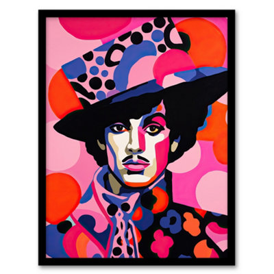Wee Blue Coo The Artist Bright Portrait Pop Music Icon Living Room Wall Art PrintA4 Size from B&Q