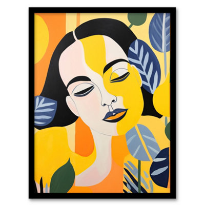 Wee Blue Coo Framed Wall Art I Dream In Yellow Bright Women Fun Bold Living Room12X16 Inch from B&Q