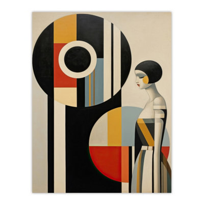B&Q -  Unframed Wall Art Bauhaus Beauty Stylish Abstract Modern Living Room12X16 Inch