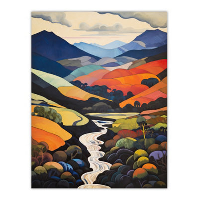 B&Q -  Unframed Wall Art Brecon Beacons Beauty Wales Autumnal Living Room12X16 Inch