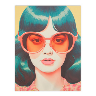 B&Q -  Unframed Wall Art Too Cool To Call Retro 70S Portrait Living Room12X16 Inch