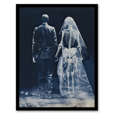 Artery8 Until Death Do Us Part I Conceptual Cyanotype Picture Wall Art PrintA4 Size from B&Q