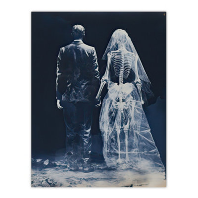 Artery8 Unframed Wall Art Until Death Do Us Part I Conceptual Cyanotype Picture12X16 Inch from B&Q