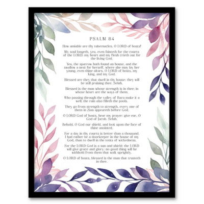 Artery8 Framed Wall Art Psalm 84 Day In Thy Courts Better Than Thousand Elsewhere12X16 Inch from B&Q