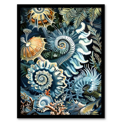 Artery8 Sea Ocean Life Coral Reef Forms Design Wall Art PrintA4 Size from B&Q