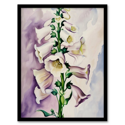 Artery8 Foxglove Digitalis Flower Botanical Watercolour Wall Art PrintA4 Size from B&Q