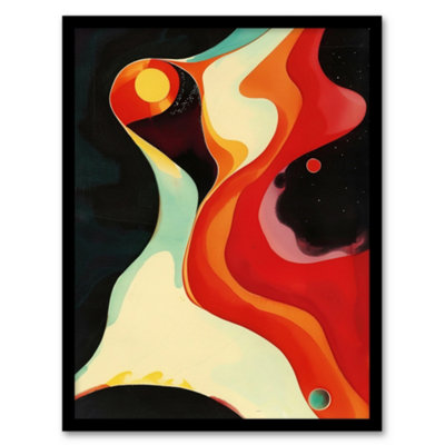 Artery8 Abstract Galaxy Space Artwork Planets Stars Wall Art PrintA4 Size from B&Q