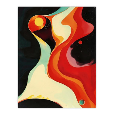 Artery8 Unframed Wall Art Abstract Galaxy Space Artwork Planets Stars12X16 Inch from B&Q