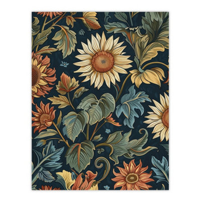 Artery8 Unframed Wall Art Sunflowers In Leaves Painting Classic Vintage12X16 Inch from B&Q